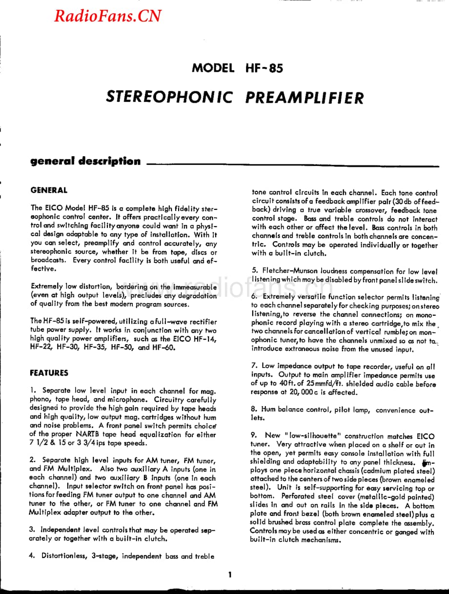 Eico-HF85-pre-sm维修电路图 手册.pdf_第2页