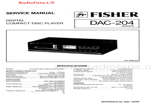 Fisher-DAC204-cd-sm维修电路图 手册.pdf