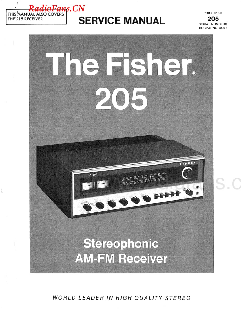Fisher-205-rec-sm(1)维修电路图 手册.pdf_第1页