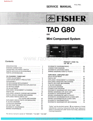 Fisher-TADG80-mc-sm维修电路图 手册.pdf