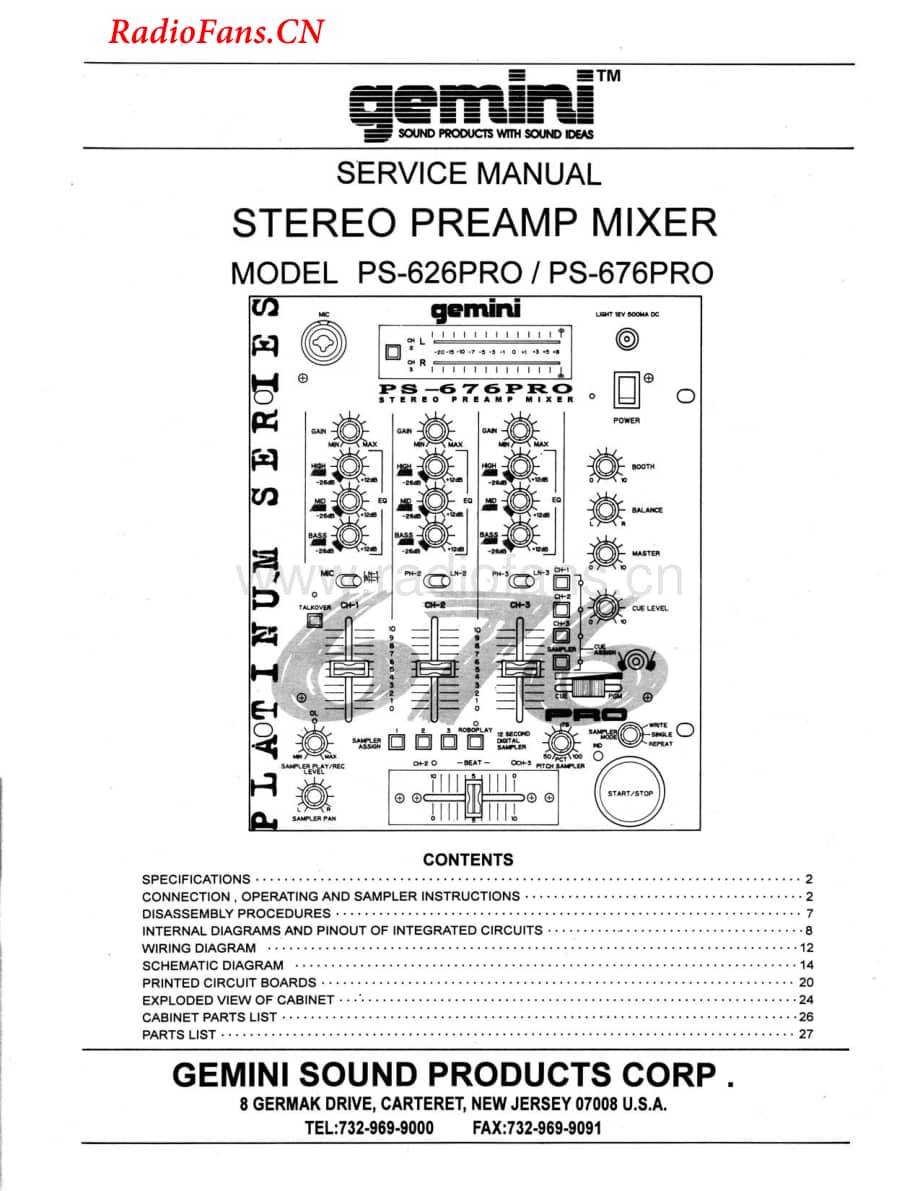 Gemini-PS676PRO-mix-sm维修电路图 手册.pdf_第1页