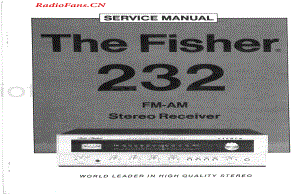 Fisher-232-rec-sm维修电路图 手册.pdf