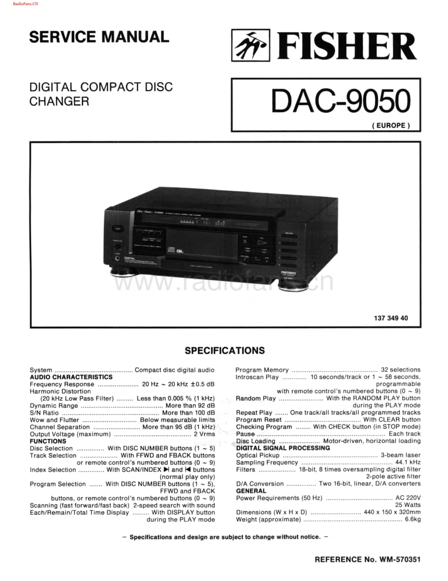 Fisher-DAC9050-cd-sch维修电路图 手册.pdf_第1页