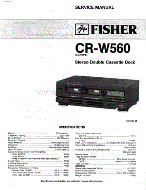 Fisher-CRW560-tape-sch维修电路图 手册.pdf