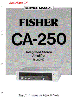 Fisher-CA250-int-sm维修电路图 手册.pdf
