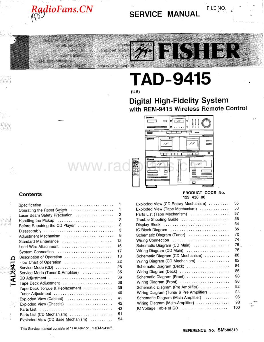 Fisher-TAD9415-mc-sm维修电路图 手册.pdf_第1页