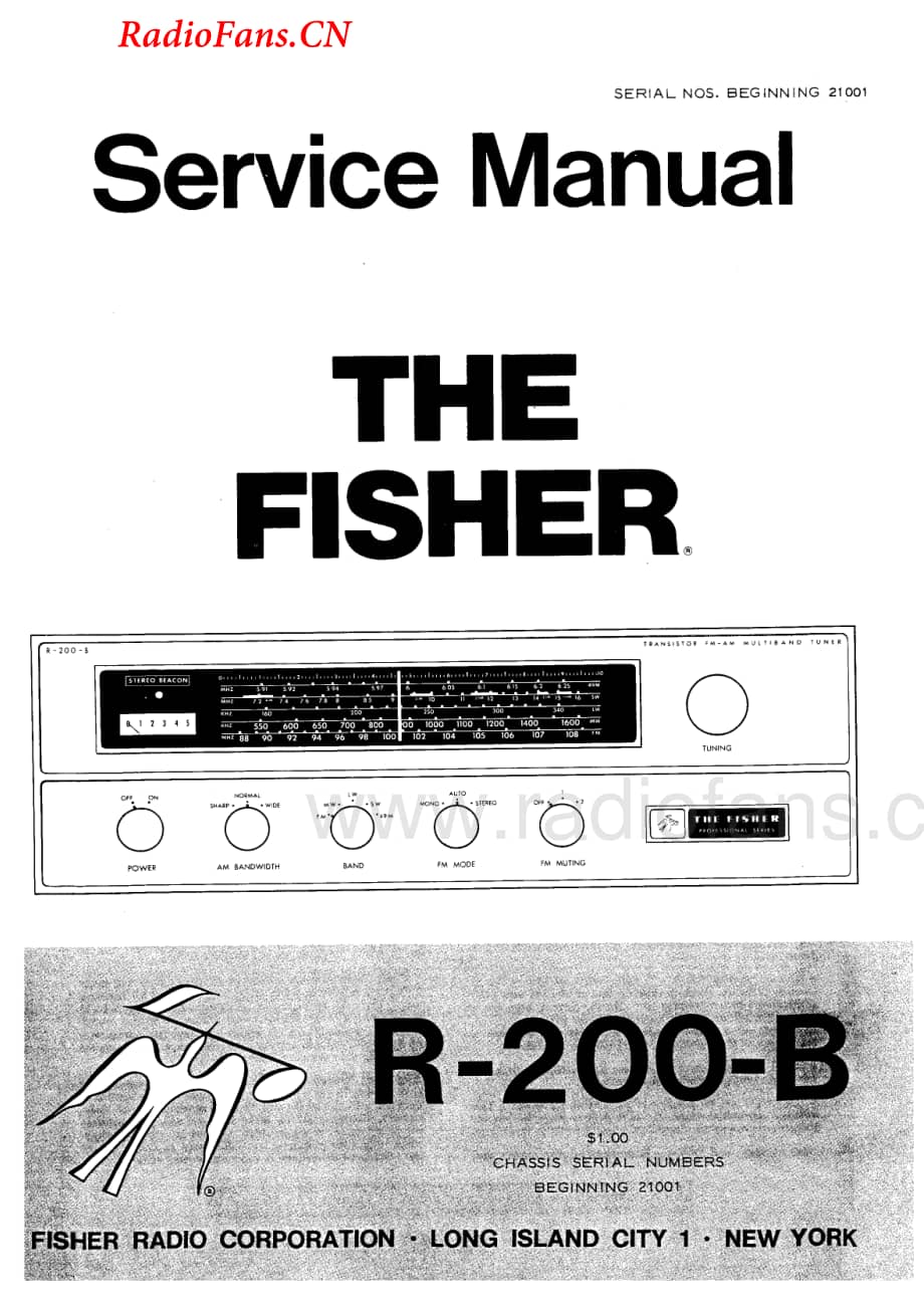 Fisher-R200B-rec-sm维修电路图 手册.pdf_第1页