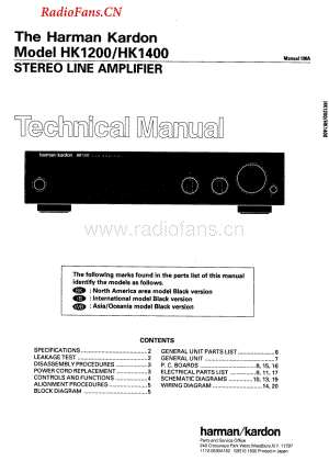 HarmanKardon-1400-int-sm维修电路图 手册.pdf