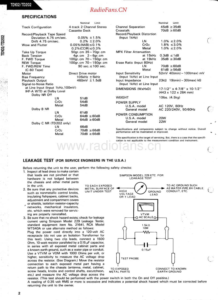 HarmanKardon-TD202-tape-sm维修电路原理图.pdf_第2页