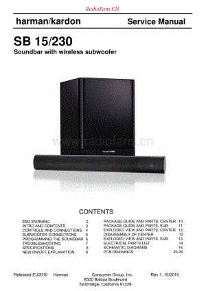 HarmanKardon-SB15.230-spk-sm维修电路原理图.pdf