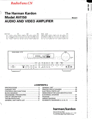 HarmanKardon-AVI150-avr-sm维修电路图 手册.pdf