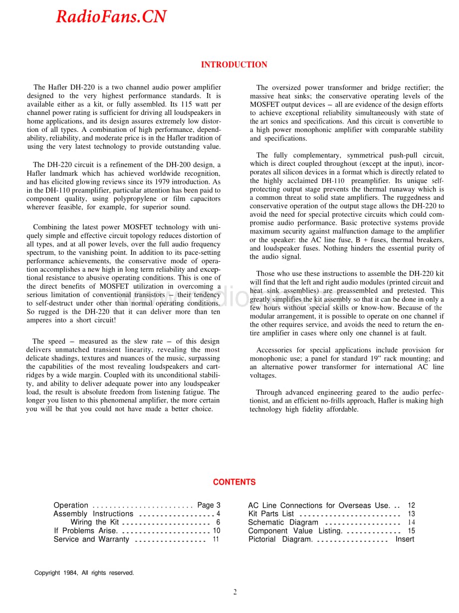 Hafler-DH220-pwr-sm维修电路图 手册.pdf_第2页