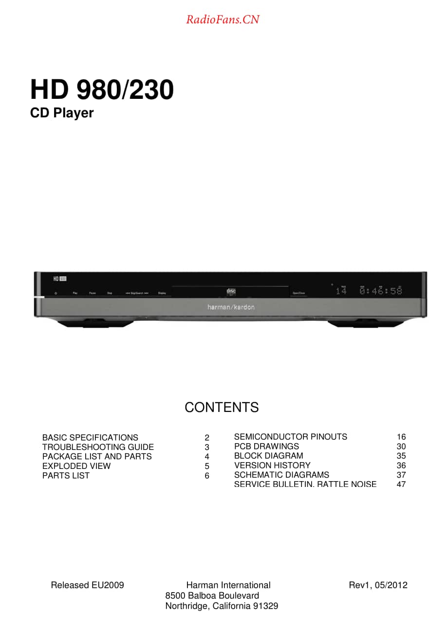 HarmanKardon-HD980.230-cd-sm维修电路原理图.pdf_第1页