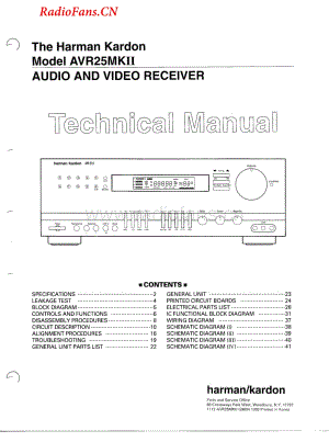 HarmanKardon-AVR25MK2-avr-sm维修电路图 手册.pdf