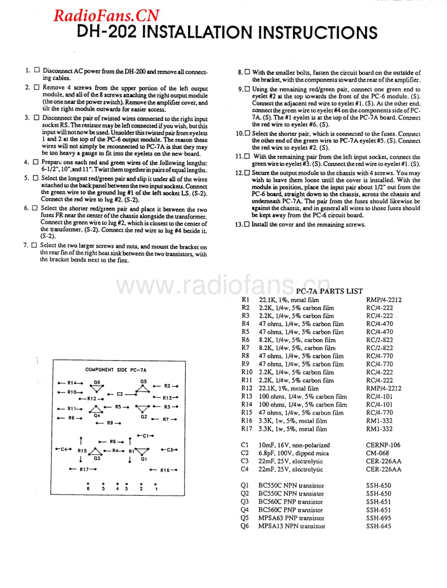 Hafler-DH202PC7-bridge-sm维修电路图 手册.pdf_第2页