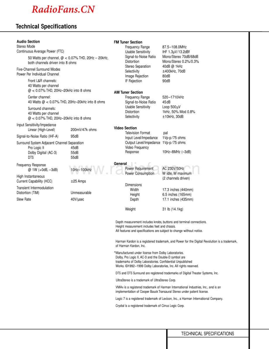 HarmanKardon-AVR2500-avr-sm维修电路图 手册.pdf_第2页