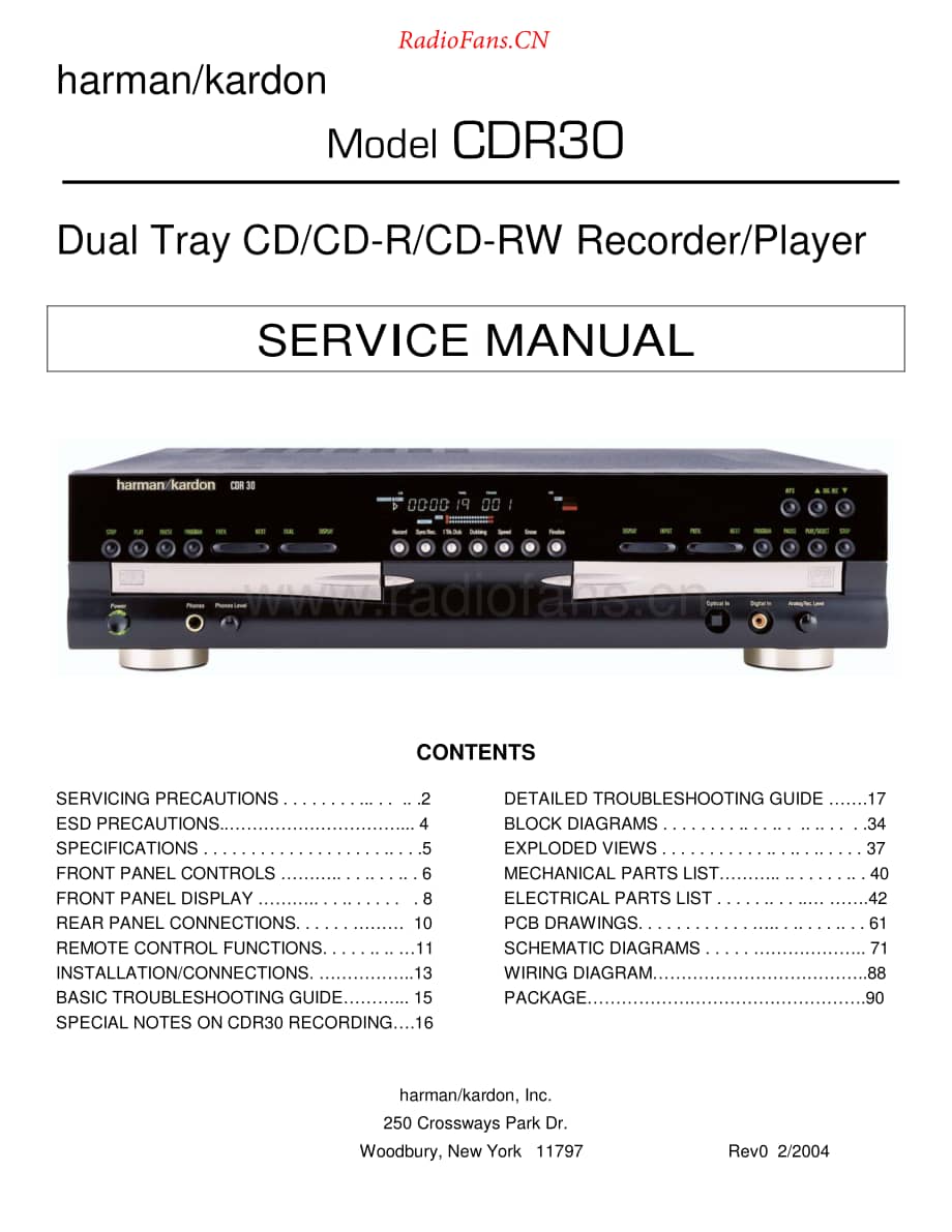 HarmanKardon-CDR30-cd-sm维修电路原理图.pdf_第1页