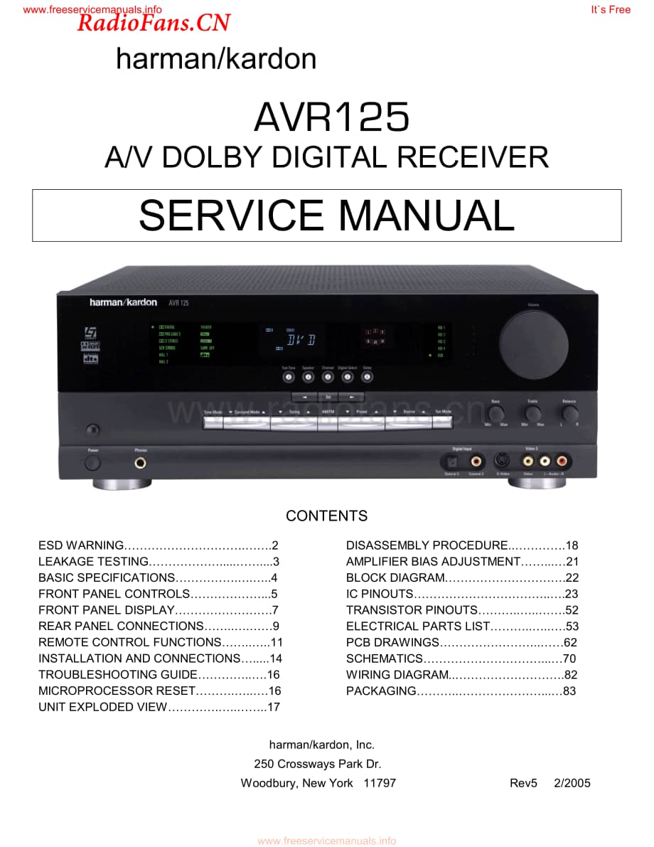 HarmanKardon-AVR125-avr-sm维修电路图 手册.pdf_第1页