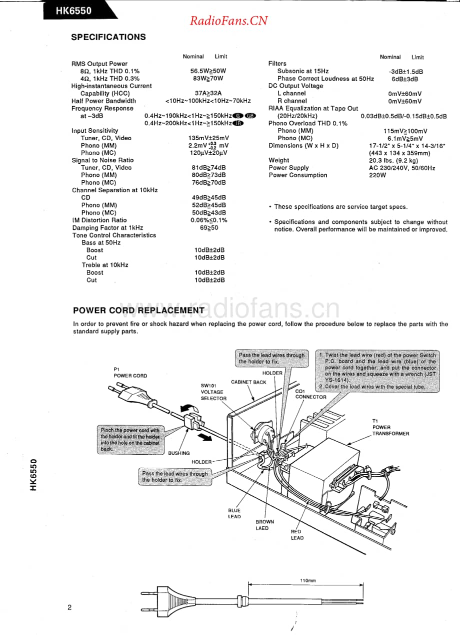HarmanKardon-HK6550-int-sm维修电路原理图.pdf_第2页