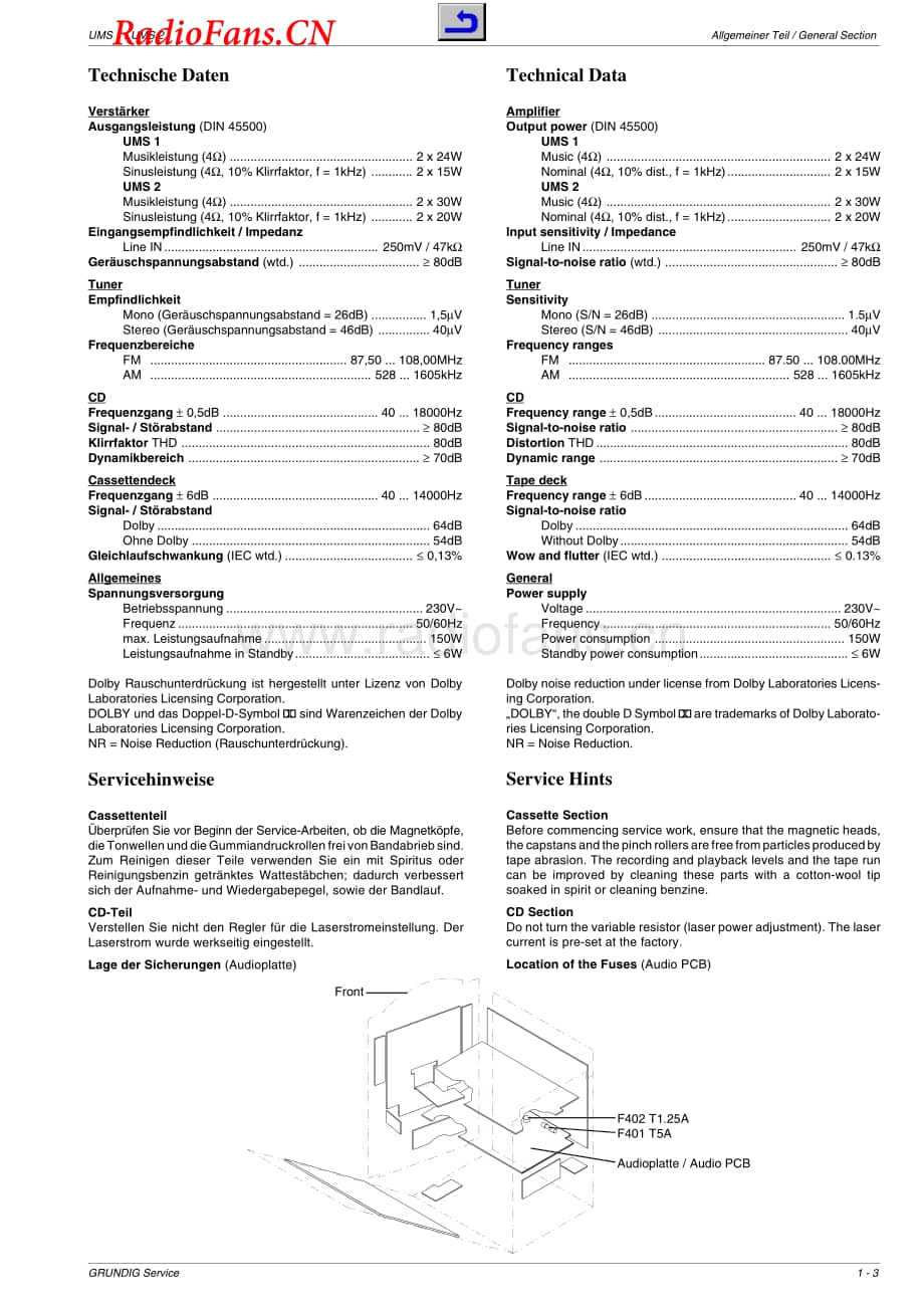 Grundig-UMS1-sm维修电路图 手册.pdf_第3页