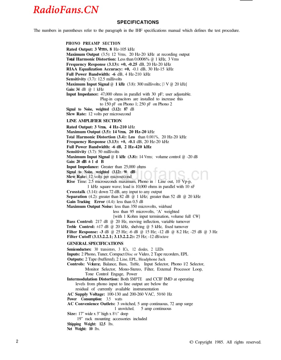 Hafler-DH110-pre-sm维修电路图 手册.pdf_第2页