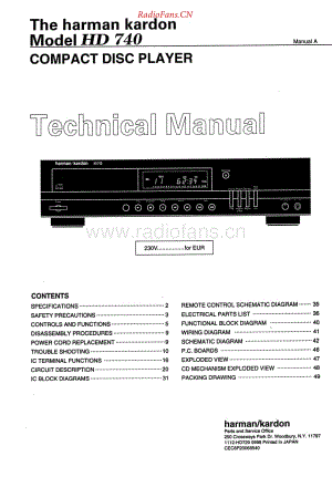 HarmanKardon-HD740-cd-sm维修电路原理图.pdf