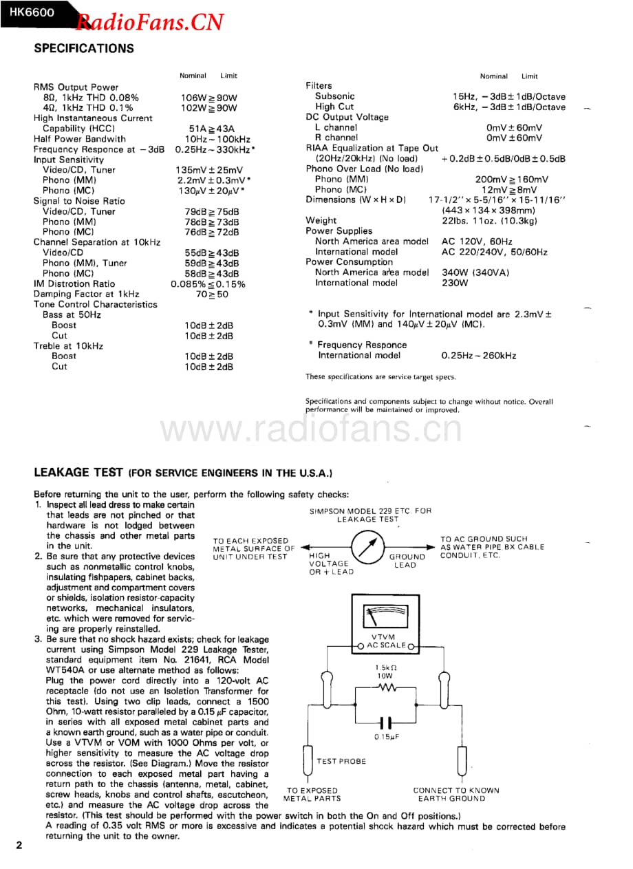 HarmanKardon-6600-int-sm维修电路图 手册.pdf_第2页
