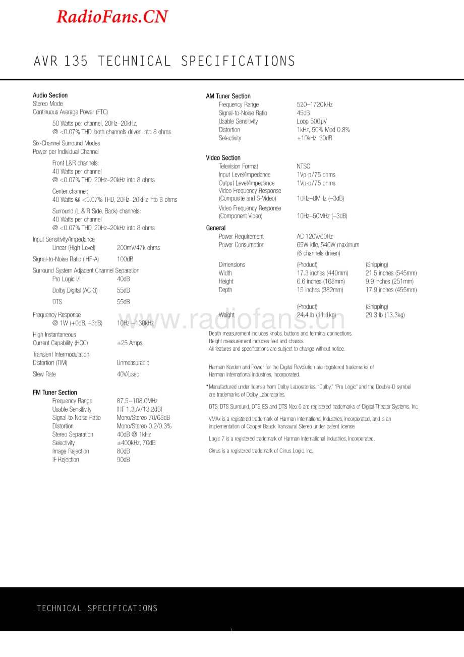 HarmanKardon-AVR135BK-avr-sm维修电路图 手册.pdf_第2页