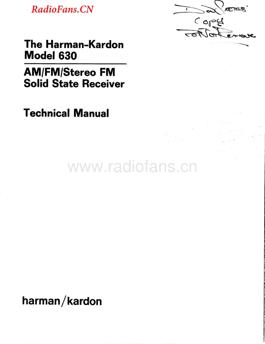 HarmanKardon-630-rec-sm维修电路图 手册.pdf_第1页