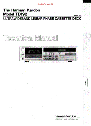 HarmanKardon-TD192-tape-sm维修电路原理图.pdf