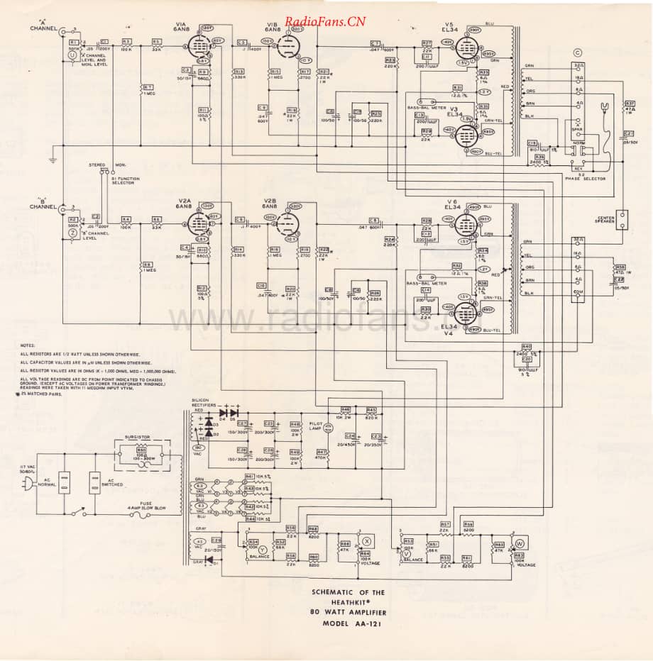 Heathkit-AA121-int-sch维修电路原理图.pdf_第1页