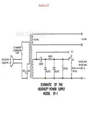 Heathkit-EF1-psu-sch维修电路原理图.pdf