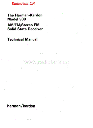HarmanKardon-930-rec-sm维修电路图 手册.pdf