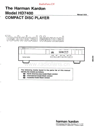 HarmanKardon-HD7400-cd-sm维修电路原理图.pdf