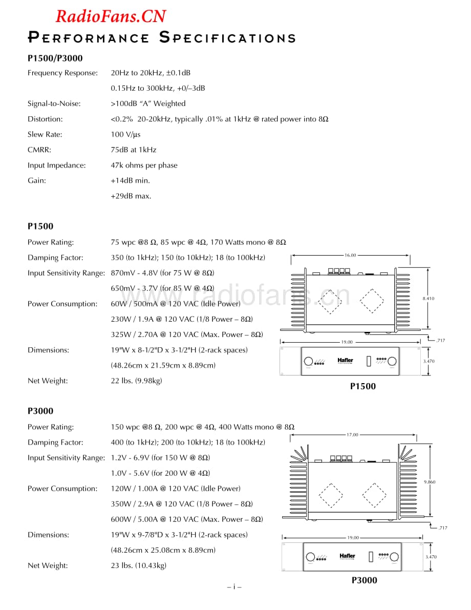 Hafler-P3000-pwr-sm维修电路图 手册.pdf_第3页