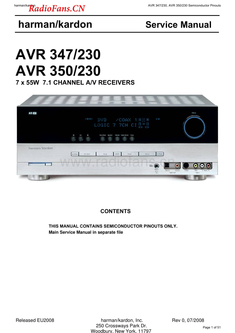 HarmanKardon-AVR350.230-avr-sb维修电路图 手册.pdf_第1页