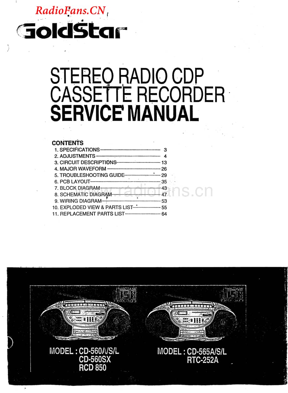 Goldstar-CD50-tape-sm维修电路图 手册.pdf_第1页