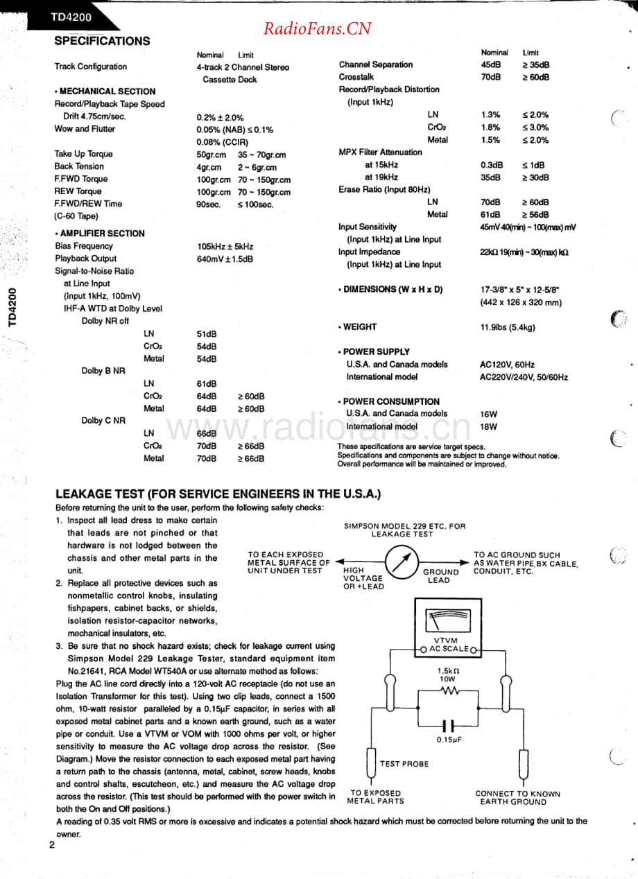 HarmanKardon-TD4200-tape-sm维修电路原理图.pdf_第2页