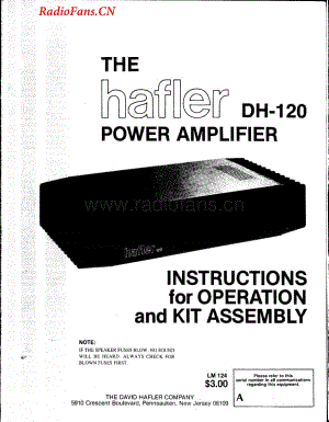 Hafler-DH120-pwr-sm维修电路图 手册.pdf