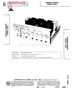 HarmanKardon-A500-int-sm维修电路图 手册.pdf