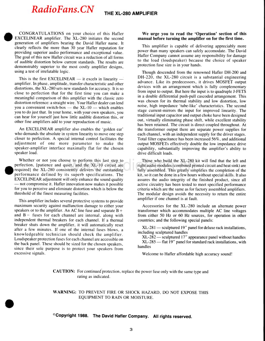 Hafler-XL280-pwr-sm维修电路图 手册.pdf_第3页