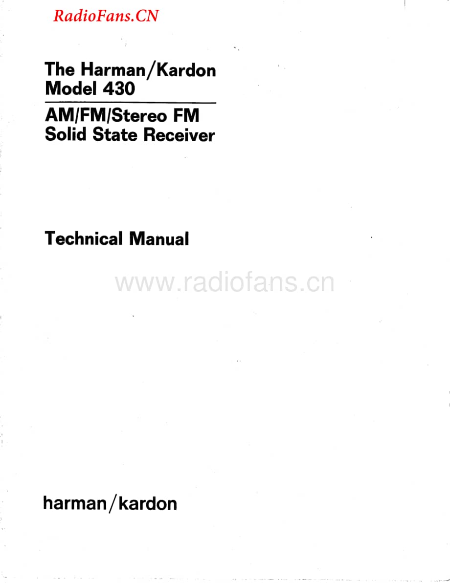 HarmanKardon-430-rec-sm维修电路图 手册.pdf_第1页