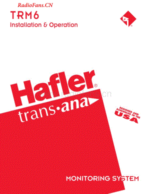 Hafler-TRM6-mon-sm维修电路图 手册.pdf