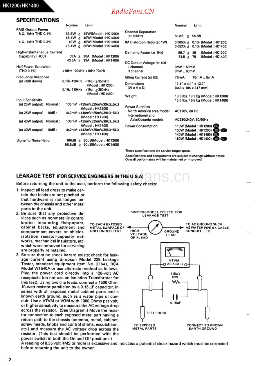 HarmanKardon-HK1400-int-sm1维修电路原理图.pdf_第2页