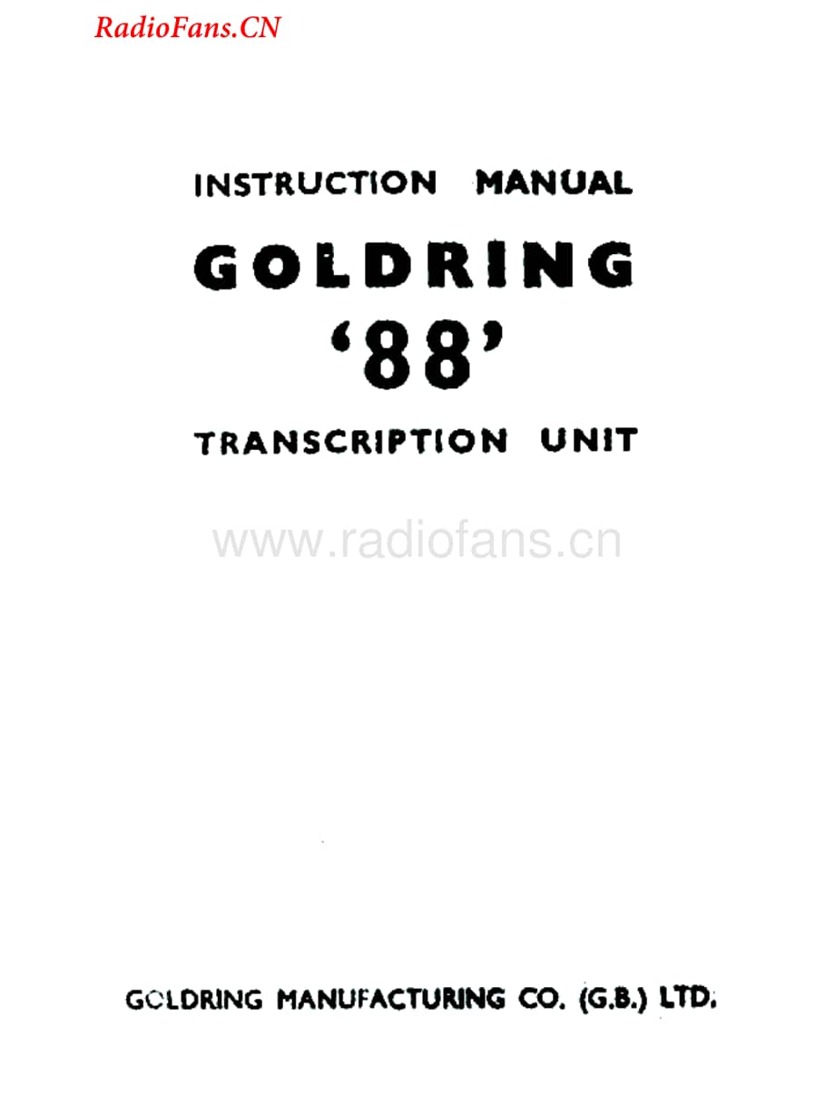 Goldring-GL88-tt-sm维修电路图 手册.pdf_第1页