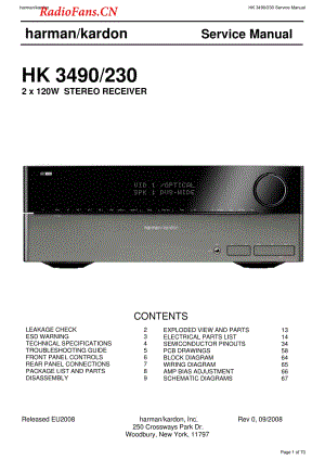 HarmanKardon-3490-rec-sm维修电路图 手册.pdf