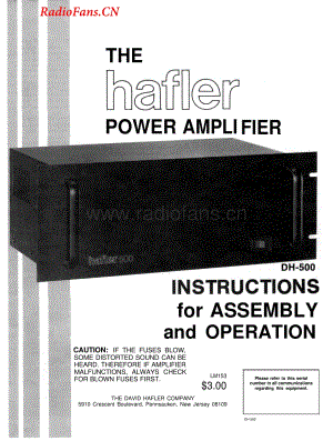 Hafler-DH500-pwr-sm维修电路图 手册.pdf