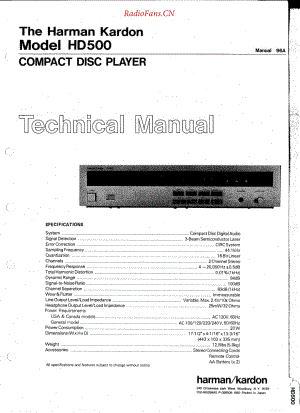HarmanKardon-HD500-cd-sm维修电路原理图.pdf