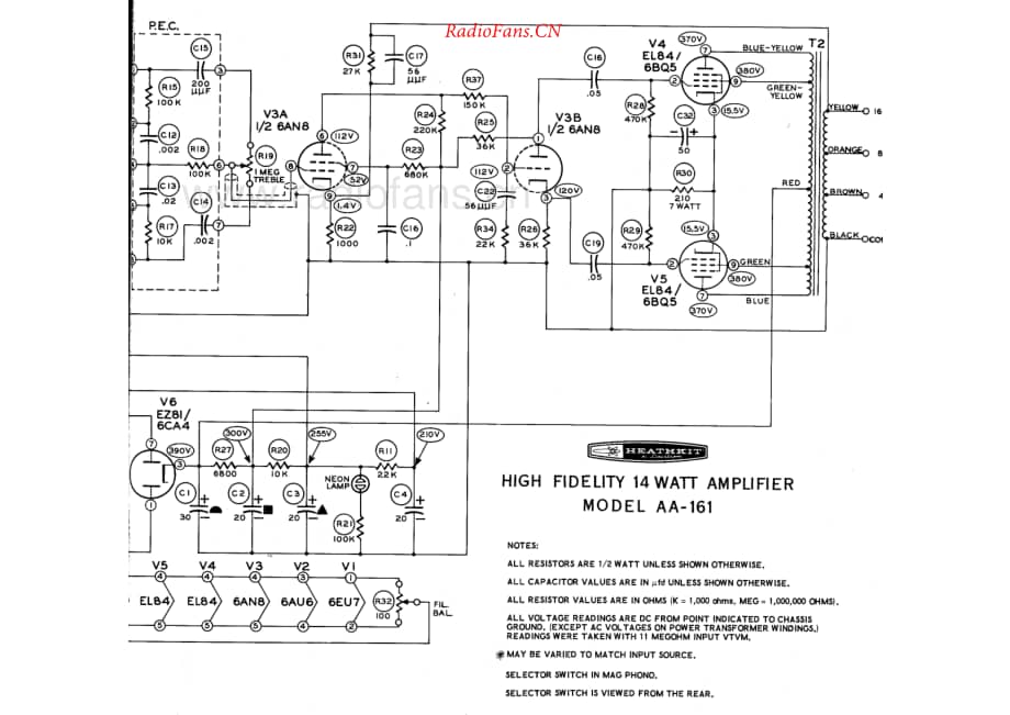 Heathkit-AA161-int-sch维修电路原理图.pdf_第2页