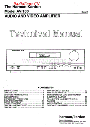 HarmanKardon-AVI100-av-sm维修电路图 手册.pdf
